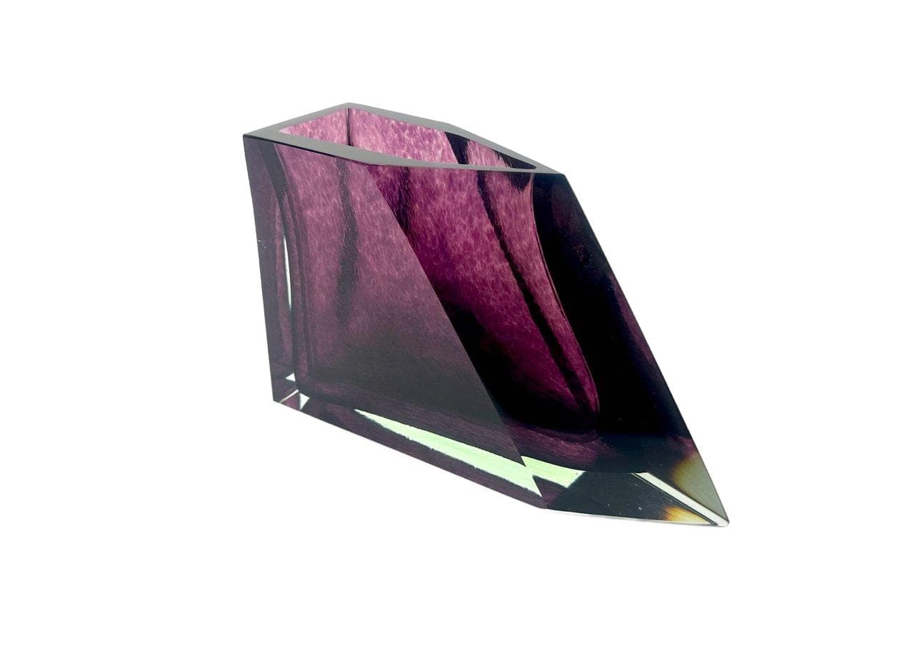 Wazon Bohemian, fioletowy, kryształ, Czechy, lata 60. - 148272