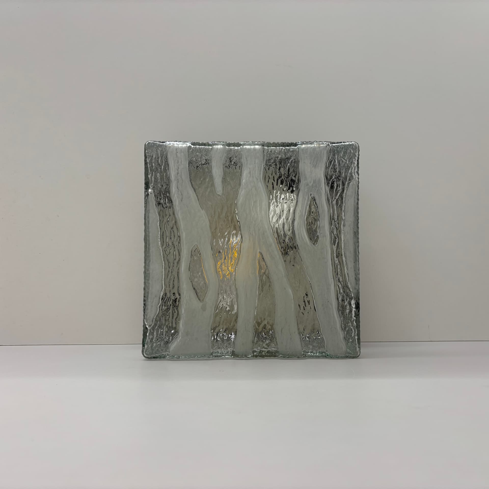 Wall lamp, transparent glass, black bakelite, ERCO, Germany, 1970s. - 131837