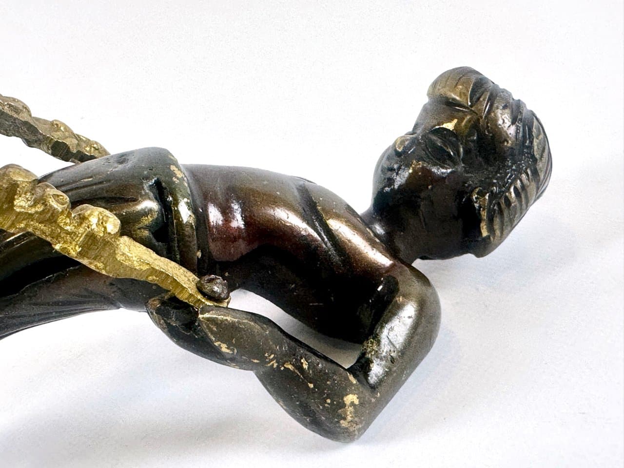 Door Pull Handle Cherub, golden, brass, Victorian style, 19th c. - 150198