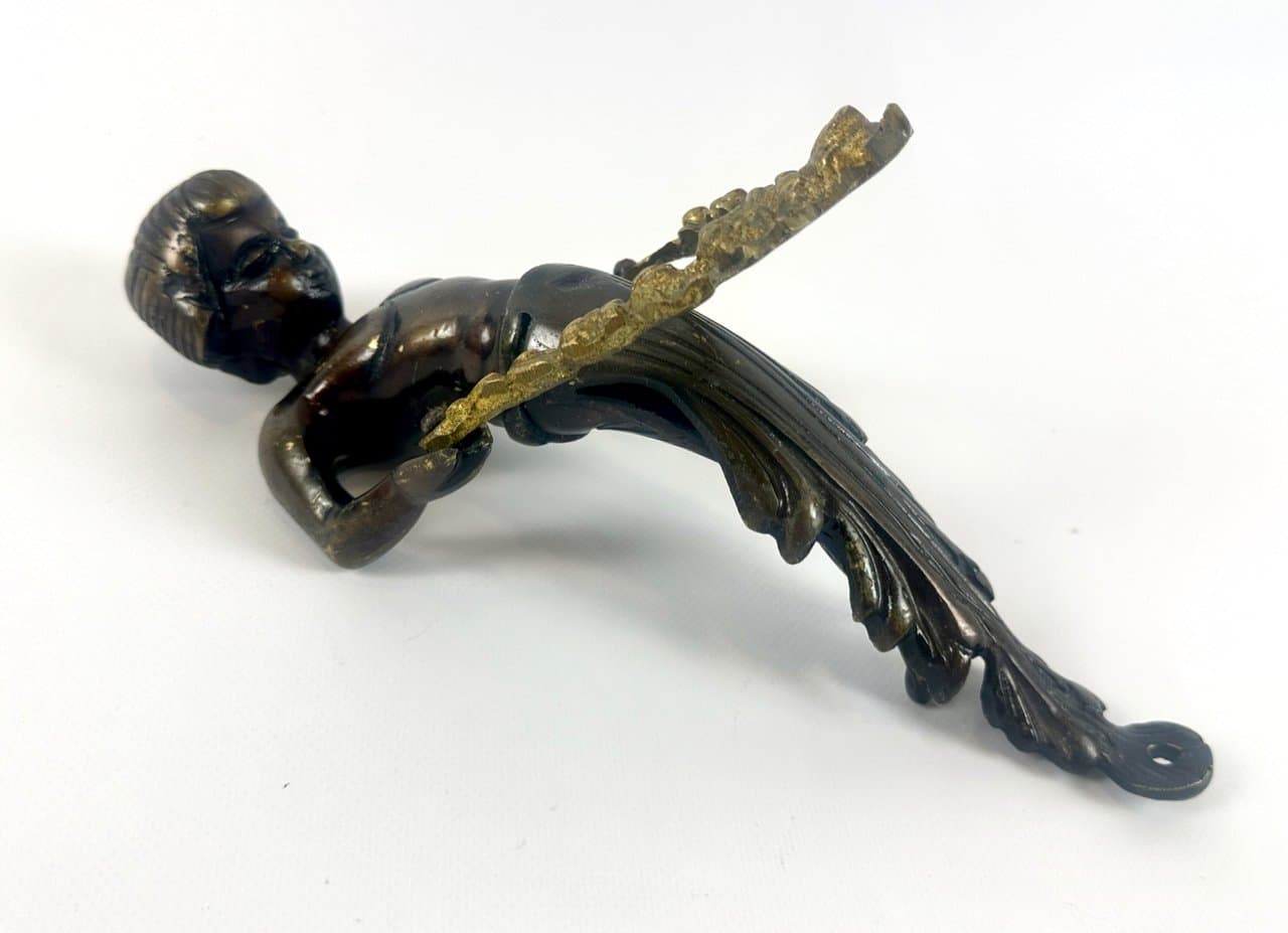 Door Pull Handle Cherub, golden, brass, Victorian style, 19th c. - 150193