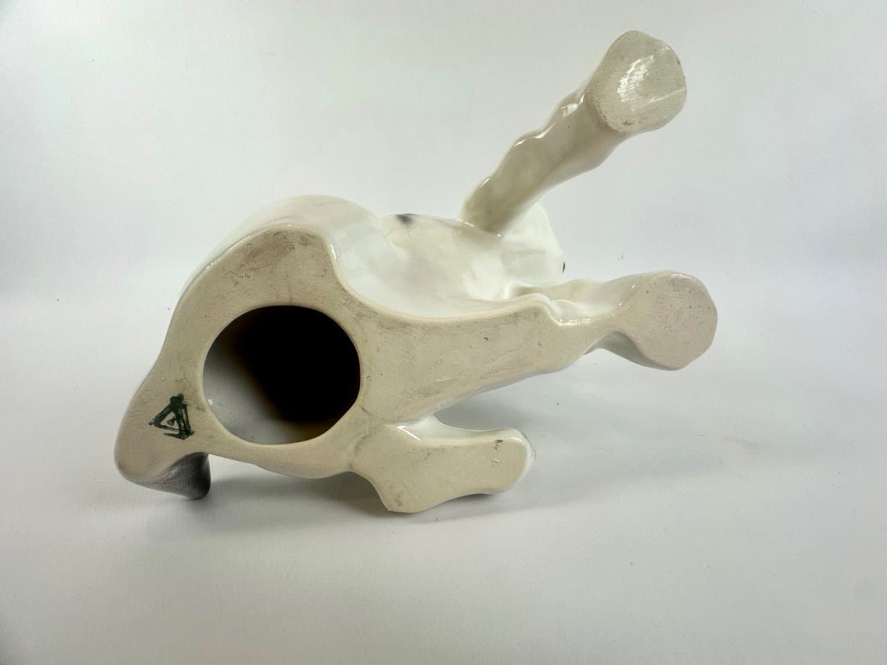 Figurka szczeniaka, kość słoniowa, porcelana, lata 60. - 150212