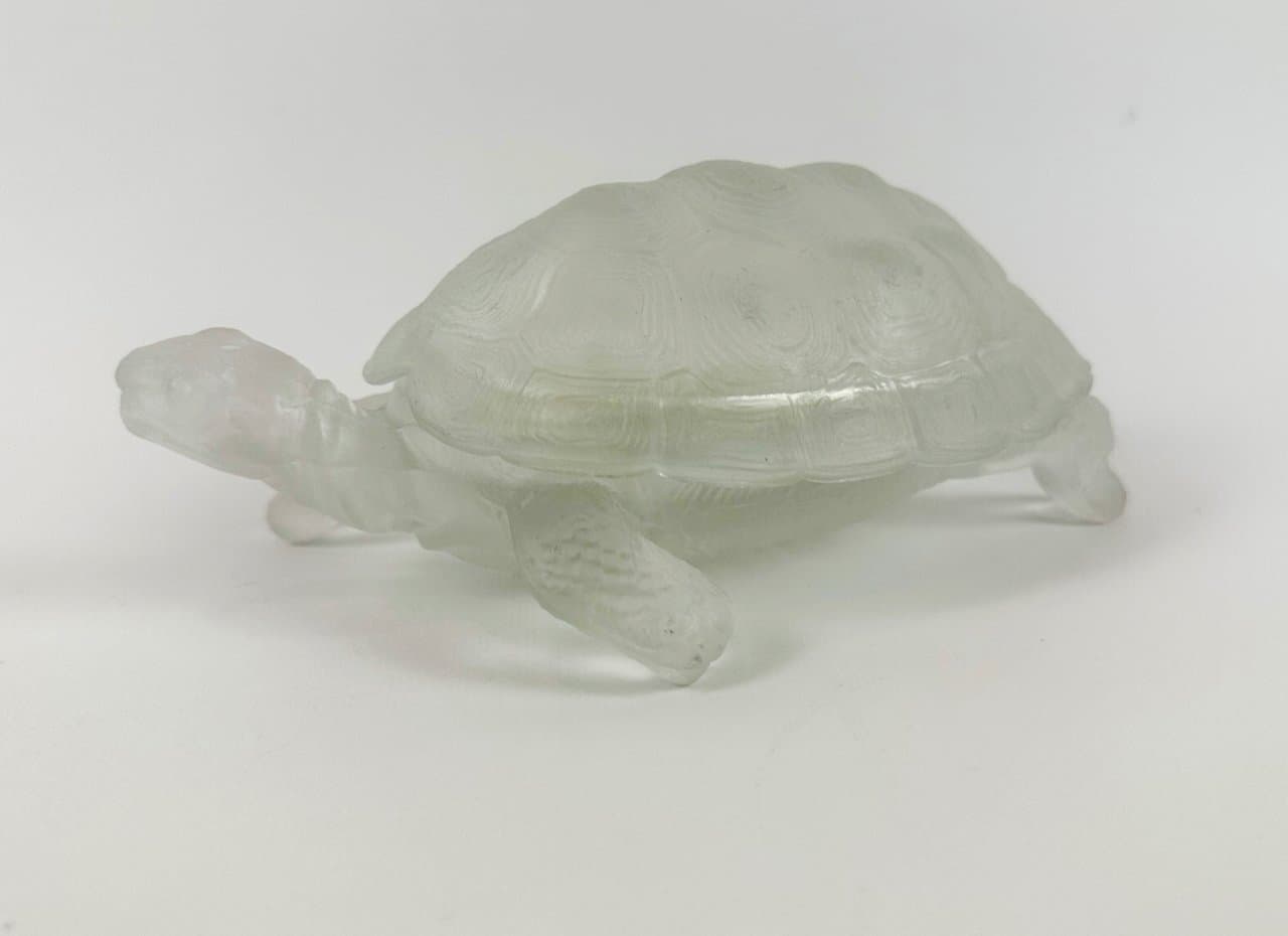 Jewellery box, transparent crystal glass, Czech Republic, 1960s. - 150217