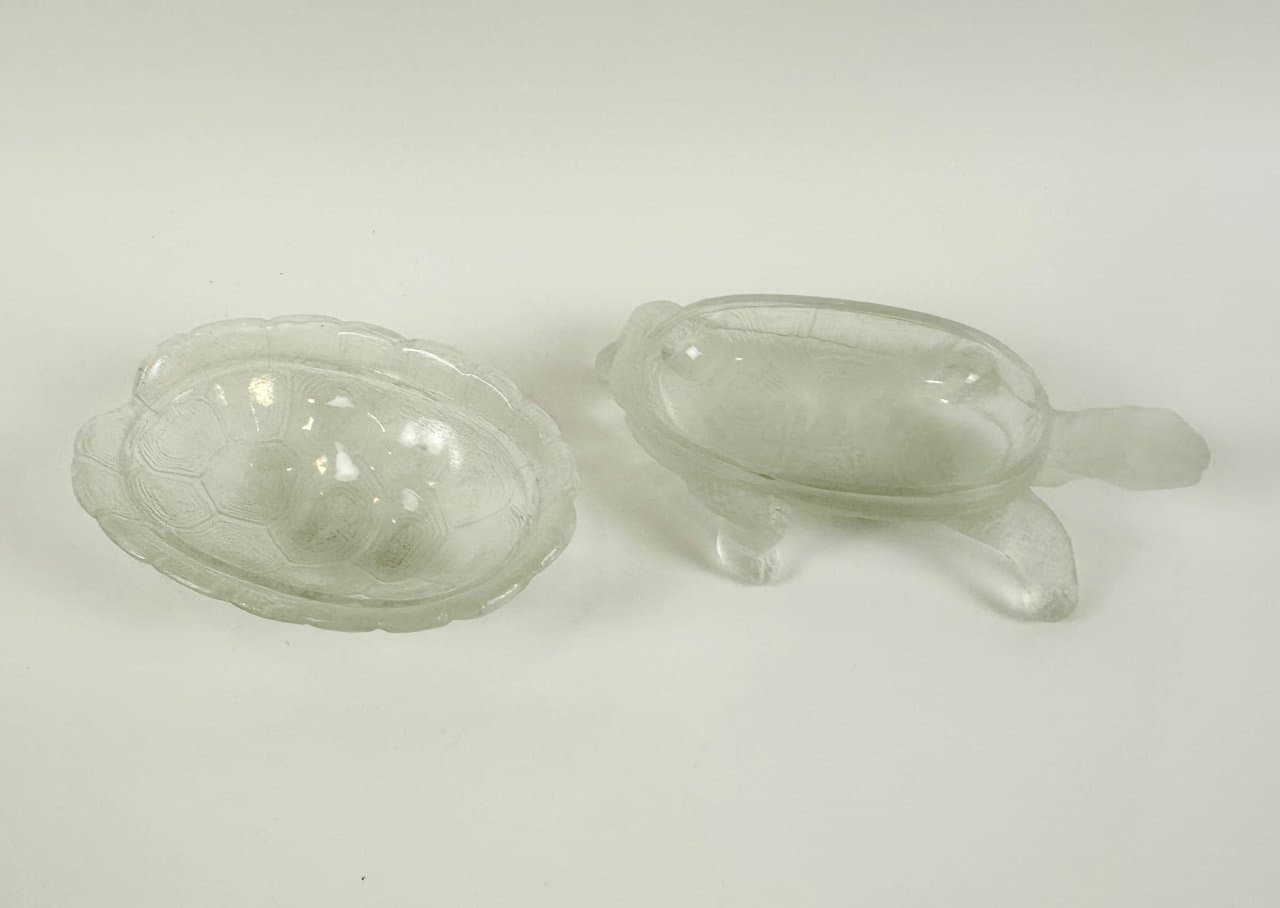 Jewellery box, transparent crystal glass, Czech Republic, 1960s. - 150218