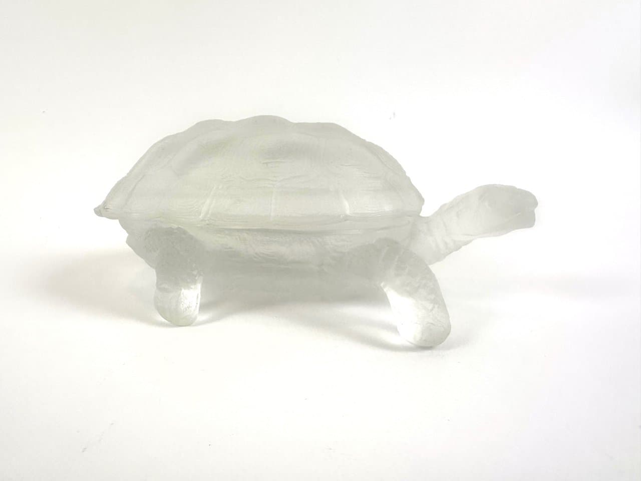 Jewellery box, transparent crystal glass, Czech Republic, 1960s. - 150215