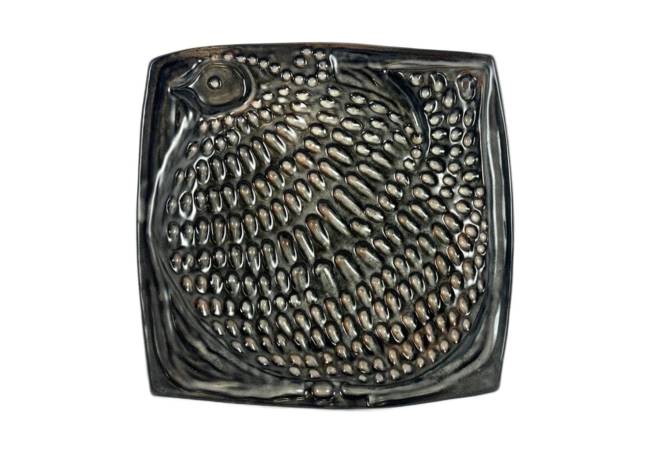 Wall Plaque, grey ceramic, Sweden, 1960s. - 148293