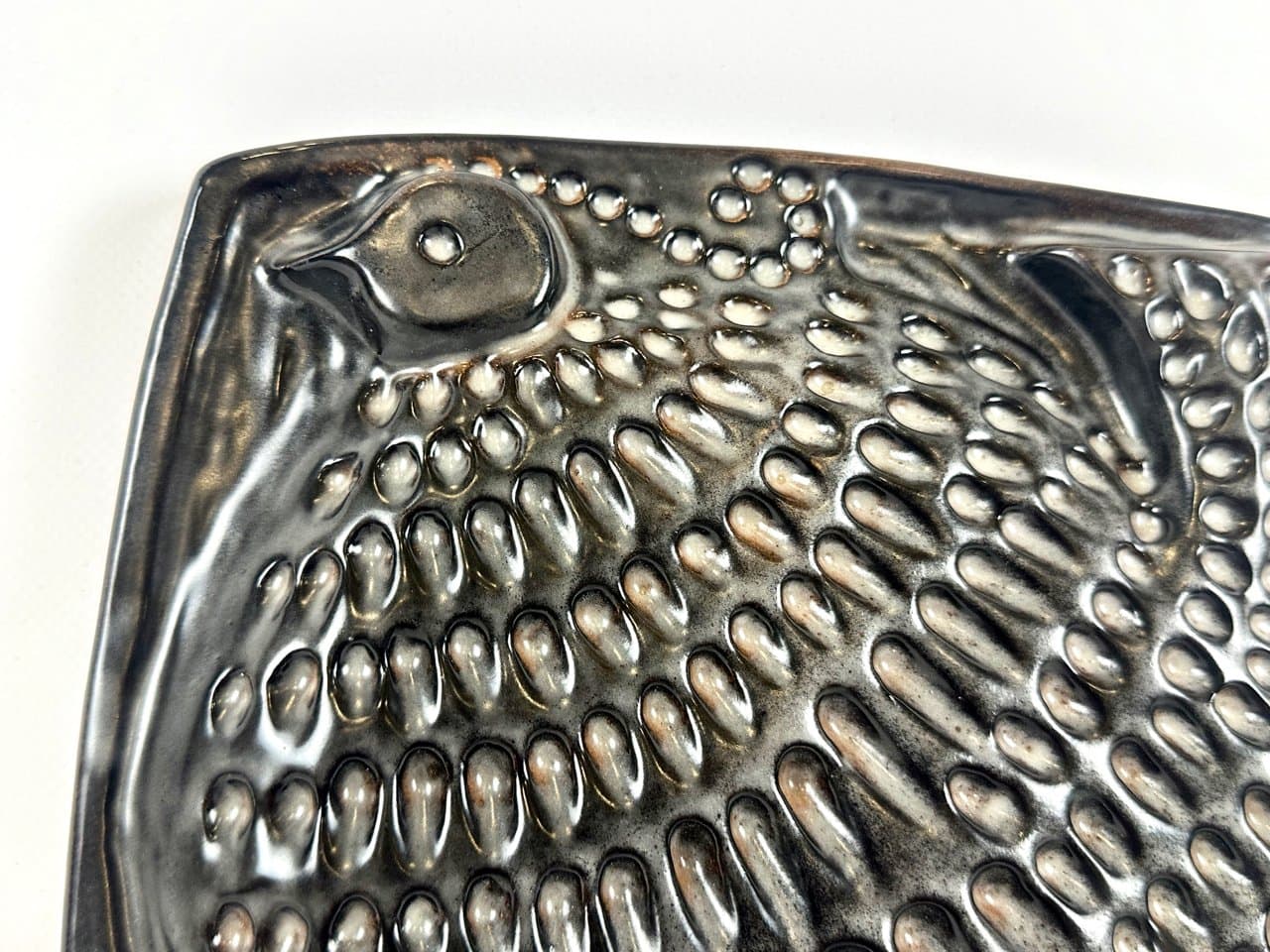 Wall Plaque, grey ceramic, Sweden, 1960s. - 150224