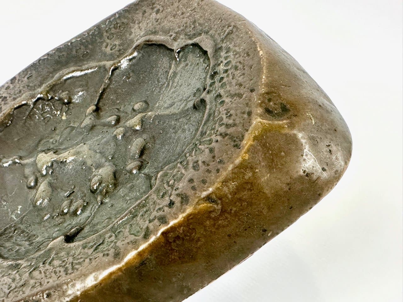 Door handle Alpana, Brutalist, brown, bronze, Germany, 1970s - 150301