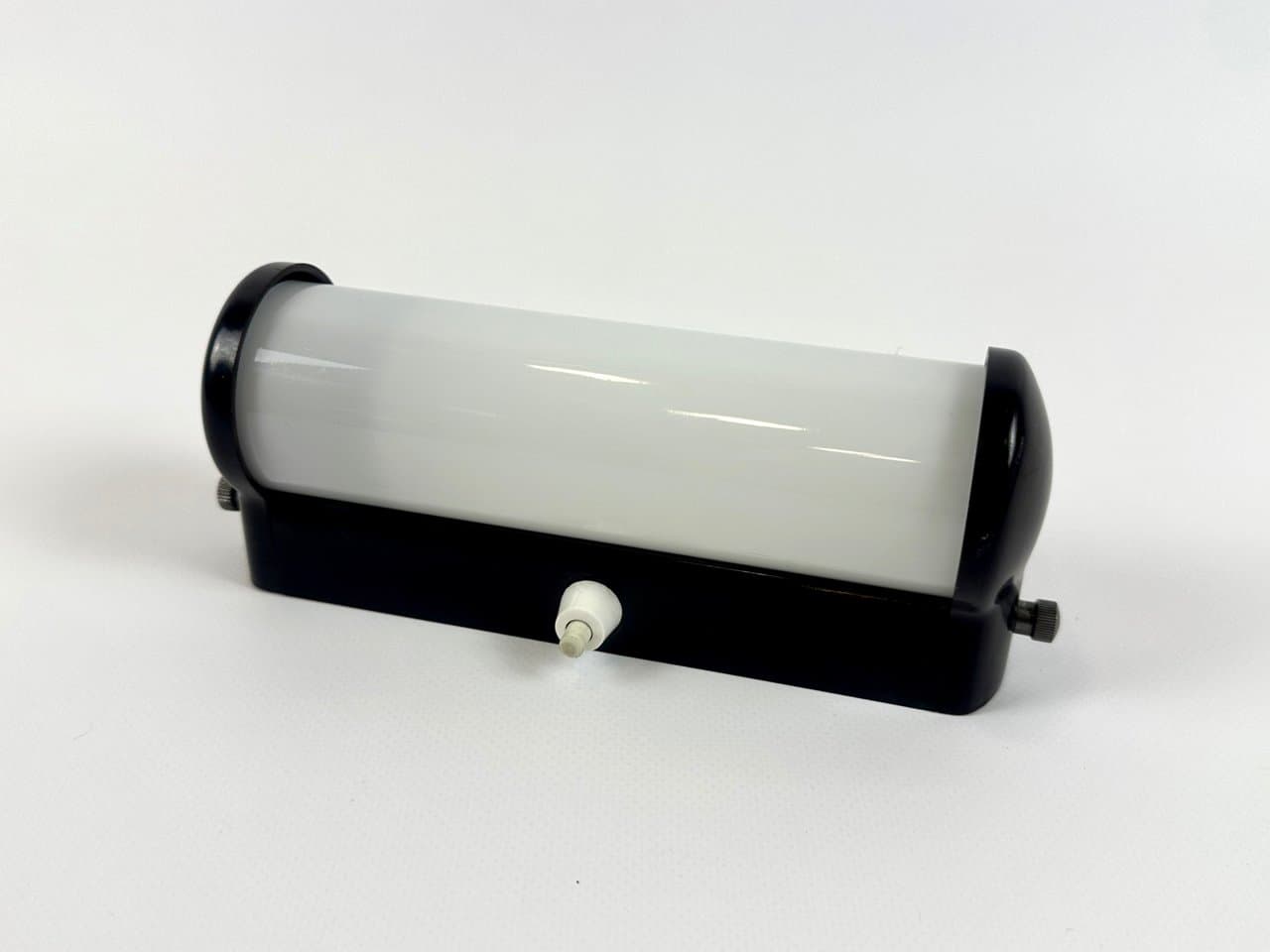 Lampa ścienna Bauhaus, czarny bakelit, szkło, Czechy, lata 30. - 150307