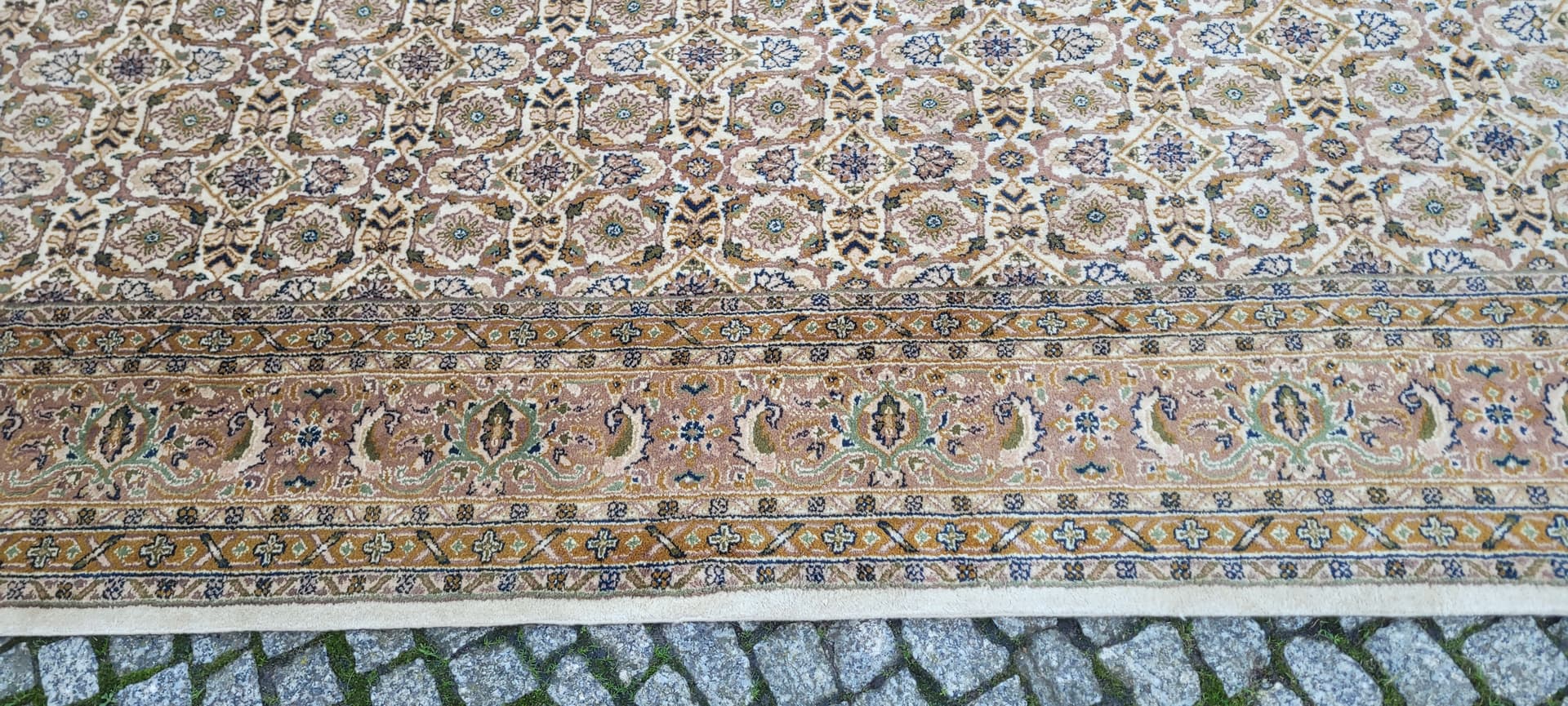 Dywan Indo Bidjar 200x330cm, kość słoniowa, wełna, Indie, lata 80. - 131871