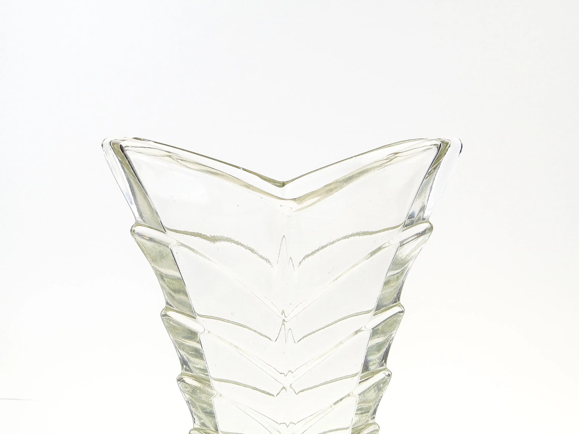 Wazon Art Deco, szkło transparentne, Huta Niemen, Polska, lata 30. - 9334