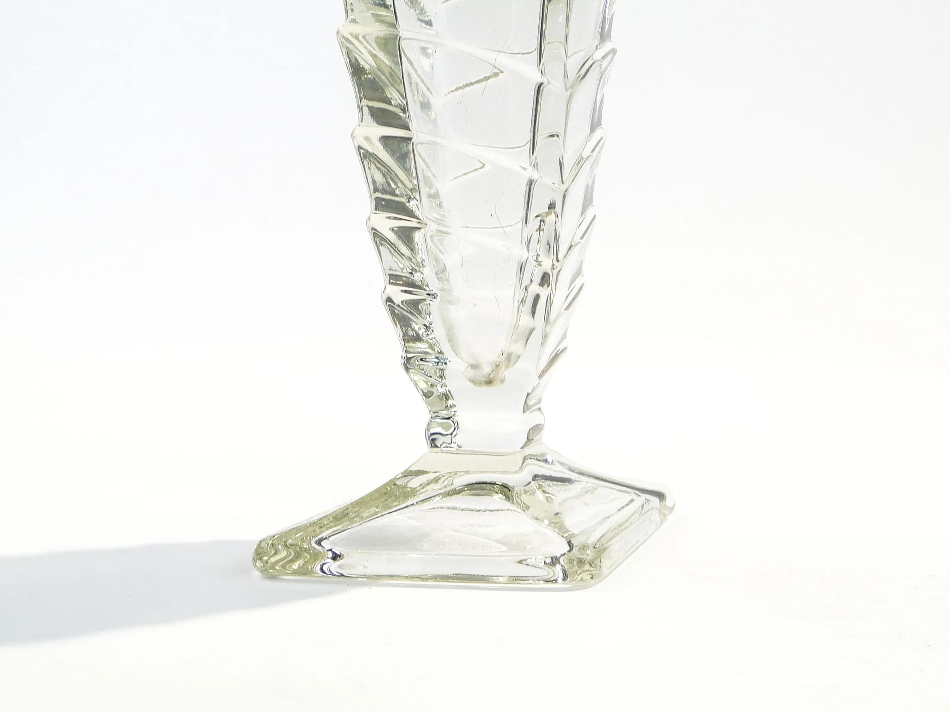 Wazon Art Deco, szkło transparentne, Huta Niemen, Polska, lata 30. - 9337