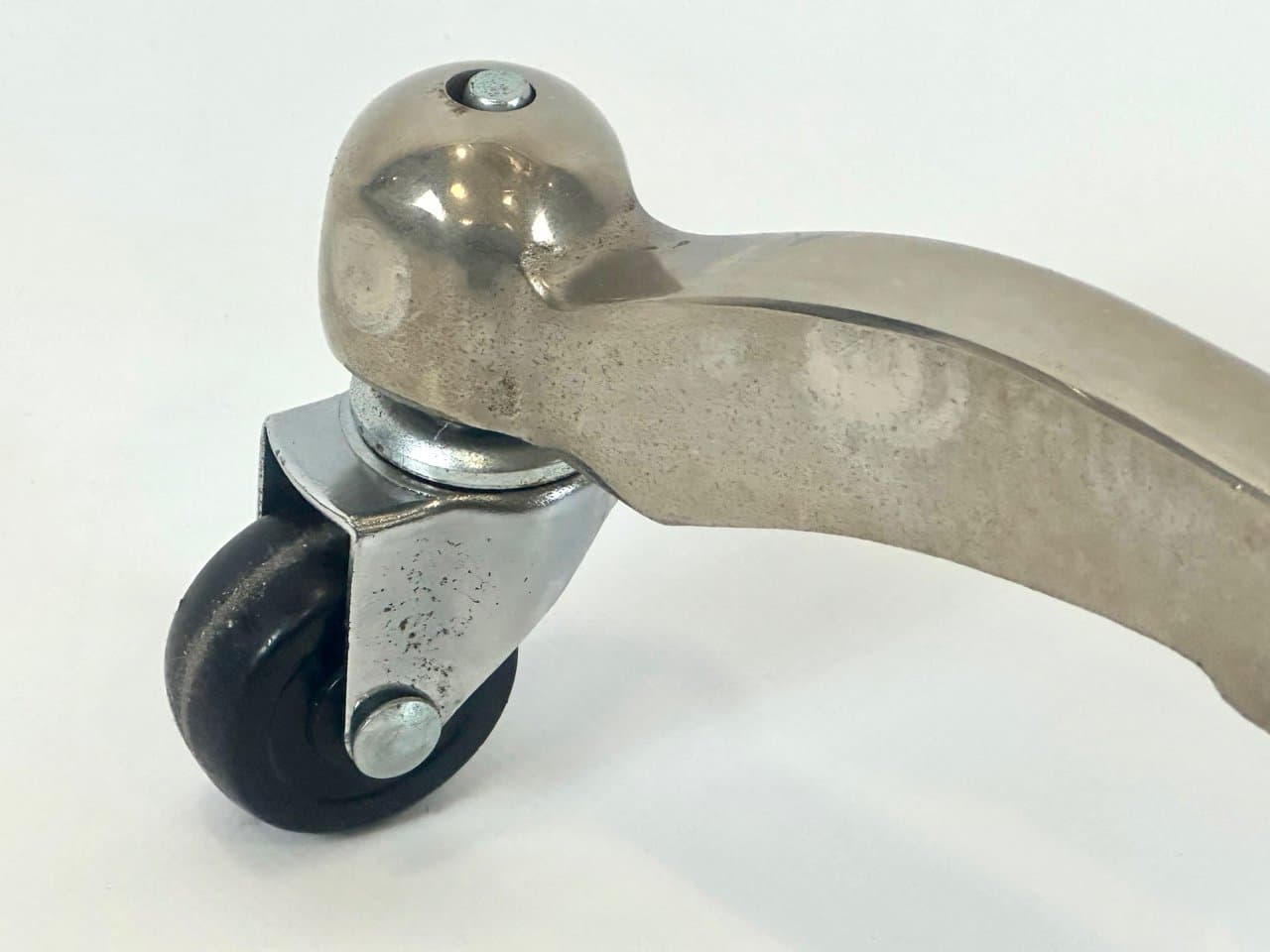 Manekin krawiecki mid-century, len beżowy, metal, plastik, Szwecja, lata 60. - 150366