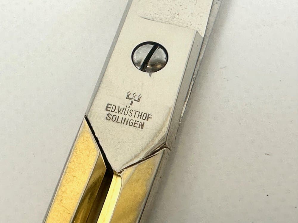 Zestaw biurowy, skóra bordowa, stal, złocenie, Ed. Wüsthof Solingen, Niemcy, lata 60. - 150400