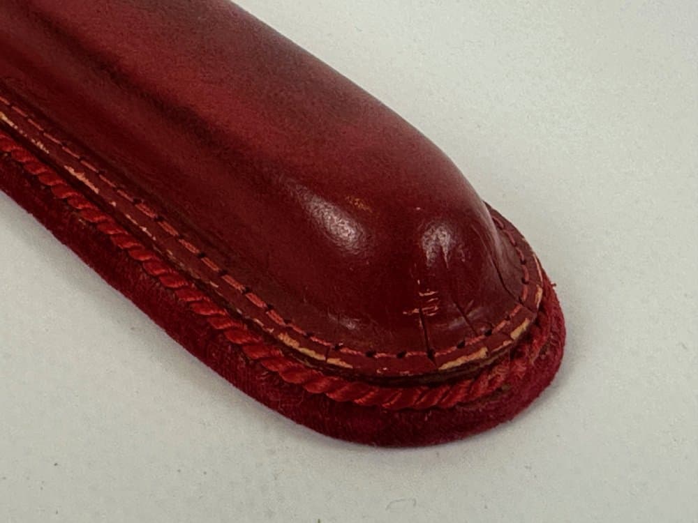 Zestaw biurowy, skóra bordowa, stal, złocenie, Ed. Wüsthof Solingen, Niemcy, lata 60. - 150399