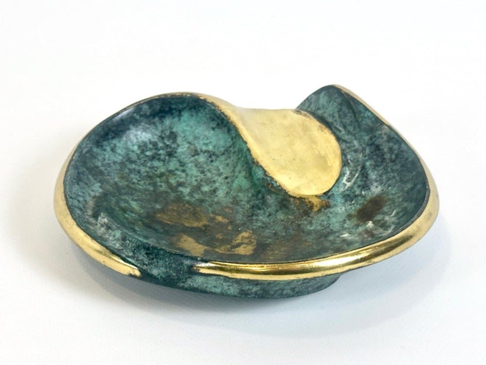 Ashtray, green brass, Austria, 1950s - 150463