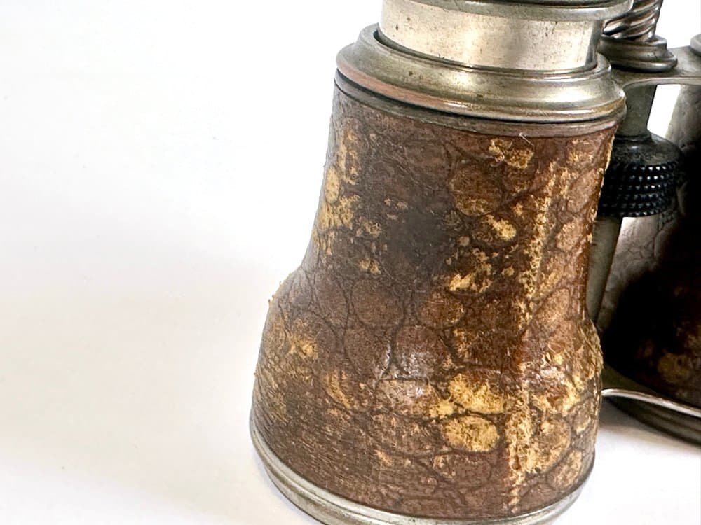 Lornetka Le Jockey Club, brązowy, skóra, mosiądz, Francja, XIX w. - 150466