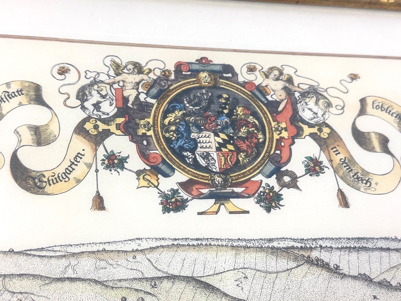 Print View of Stuttgart in 1592, copper multicolor, Germany, 1980s - 150499