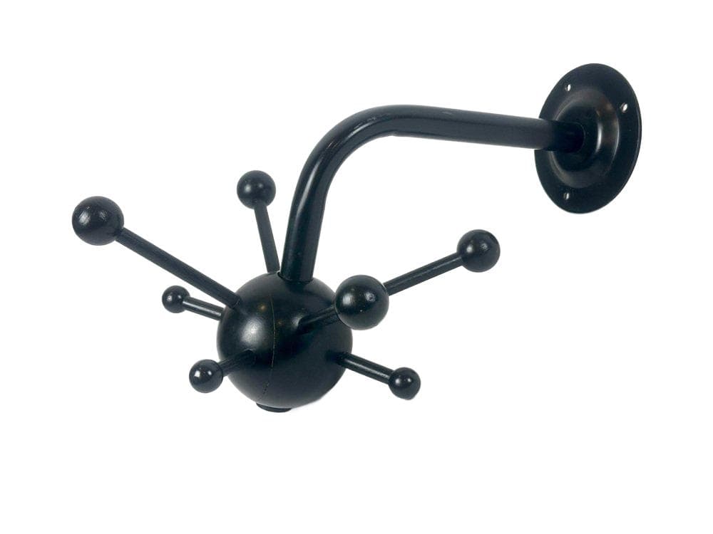 Wall-mounted coat rack Sputnik, black steel, Ikea, 1990s. - 148329