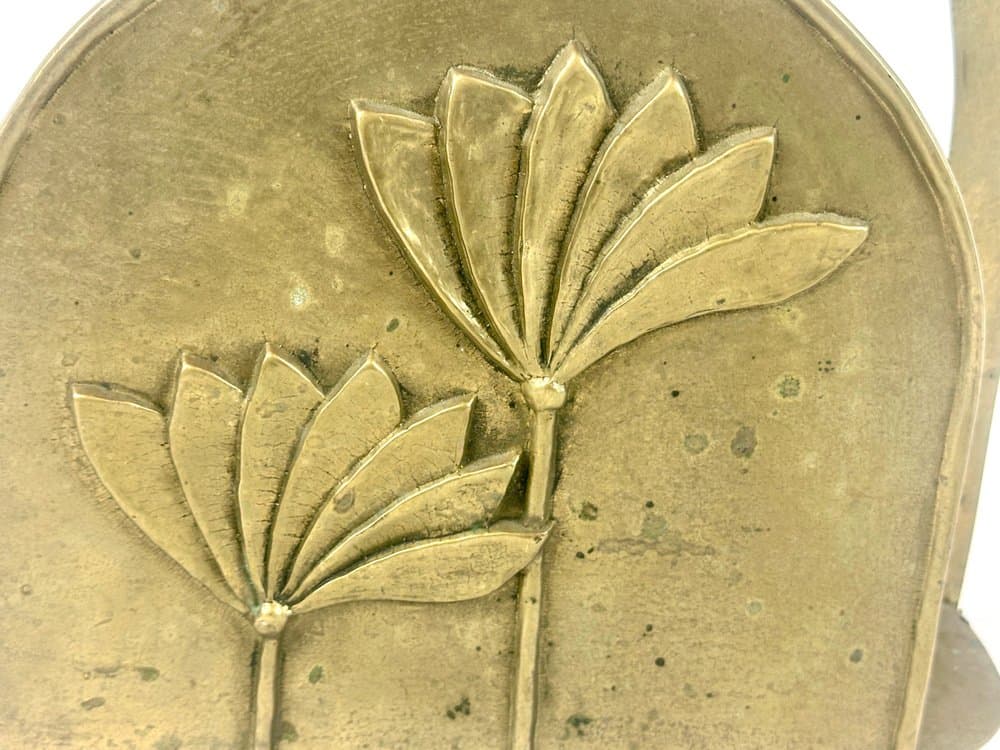 Magazine Rack Brutalism, gold brass, Italy, 1970s - 150547