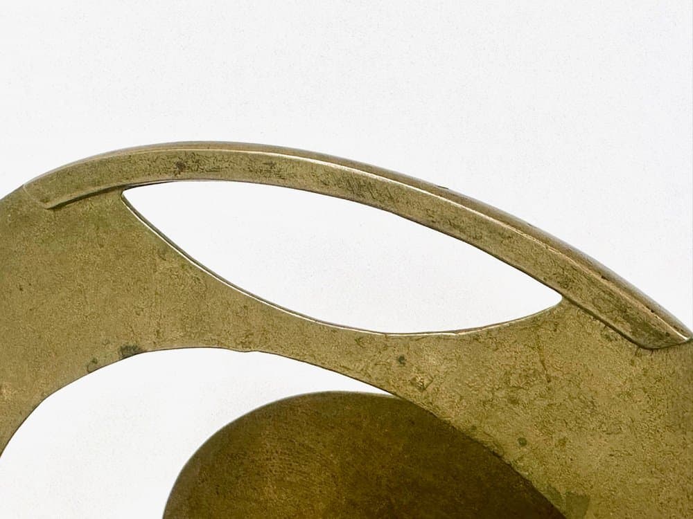 Magazine Rack Brutalism, gold brass, Italy, 1970s - 150548