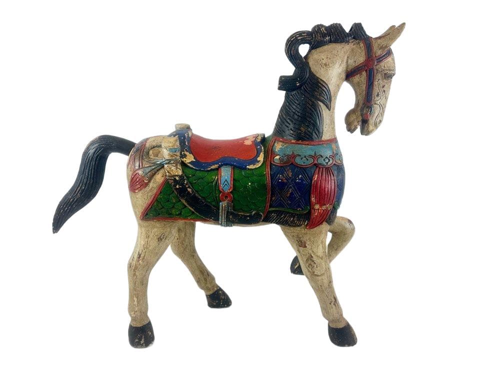 Horse figurine, hand-painted, wood, Germany, 19th c.