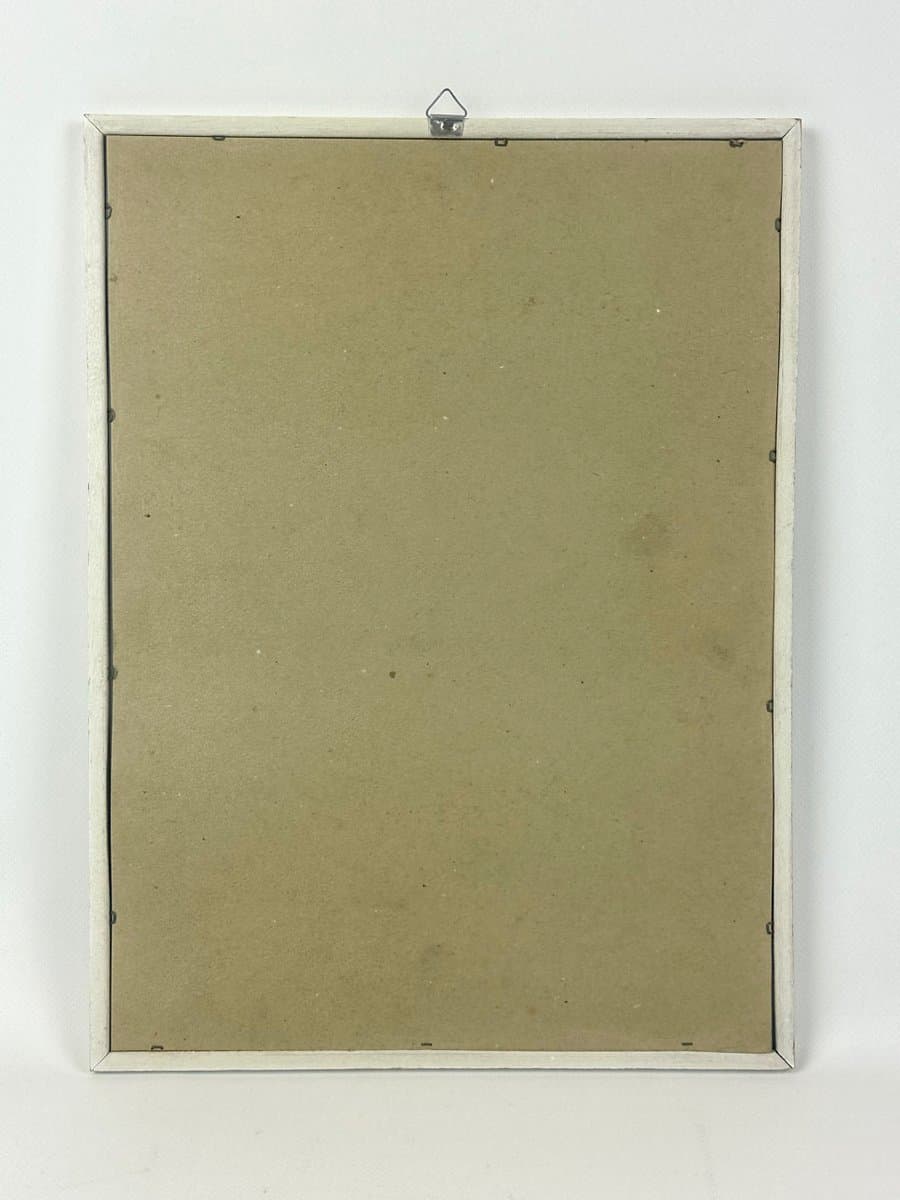 Lustro reklamowe Art of an Era, biały, szkło, lata 80. - 150714