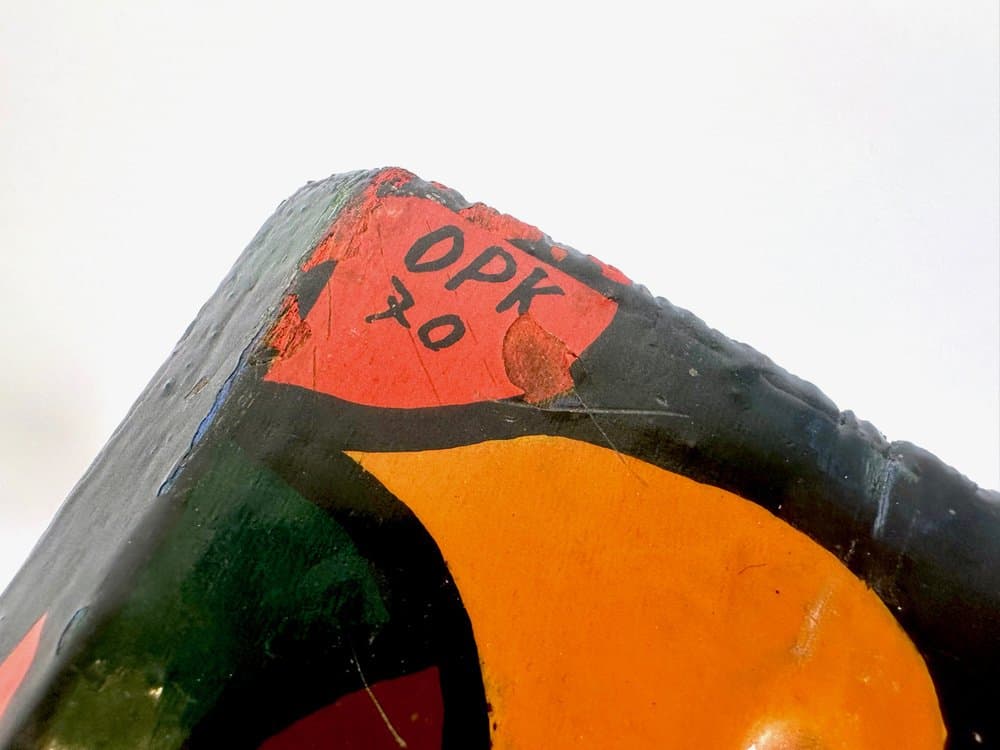 Set of Two Stools, Hand-Painted, Black, Wood, Germany, 1970s. - 150771