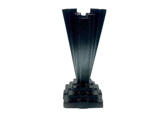 Wazon Art déco, Husqvarna, czarny, żeliwo, Szwecja, lata 30. - WYMIARY