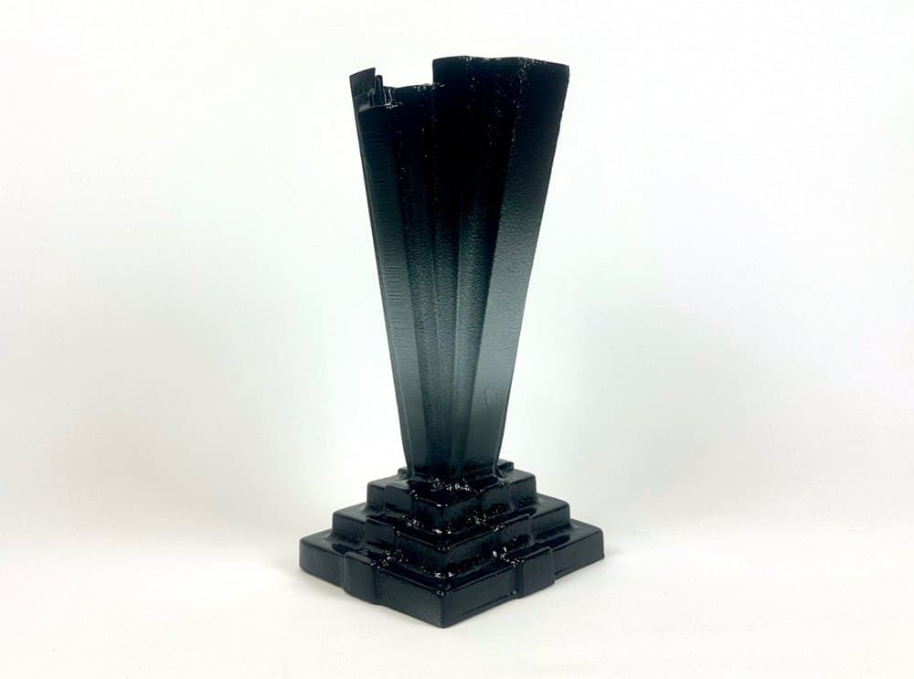 Wazon Art déco, Husqvarna, czarny, żeliwo, Szwecja, lata 30. - 150806