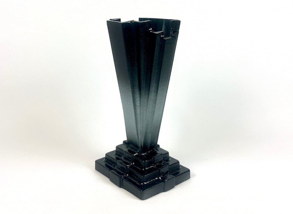 Wazon Art déco, Husqvarna, czarny, żeliwo, Szwecja, lata 30. - 150811