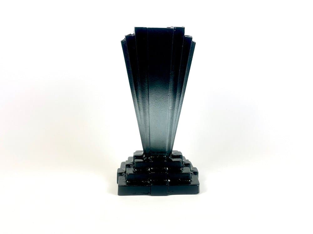 Wazon Art déco, Husqvarna, czarny, żeliwo, Szwecja, lata 30. - 150803