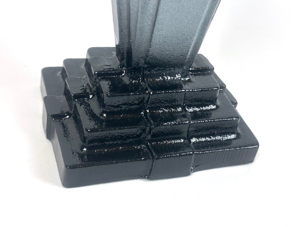 Wazon Art déco, Husqvarna, czarny, żeliwo, Szwecja, lata 30. - 150810