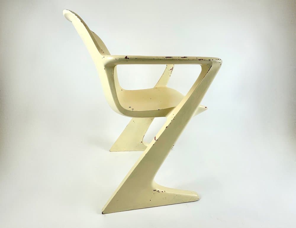 Chair Z, ivory, by E. Moeckl, Germany, 1960s. - 150840