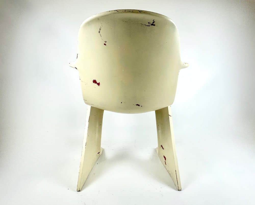 Chair Z, ivory, by E. Moeckl, Germany, 1960s. - 150842