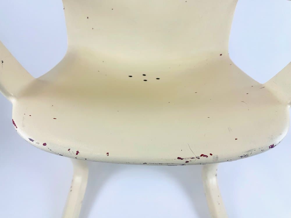 Chair Z, ivory, by E. Moeckl, Germany, 1960s. - 150843