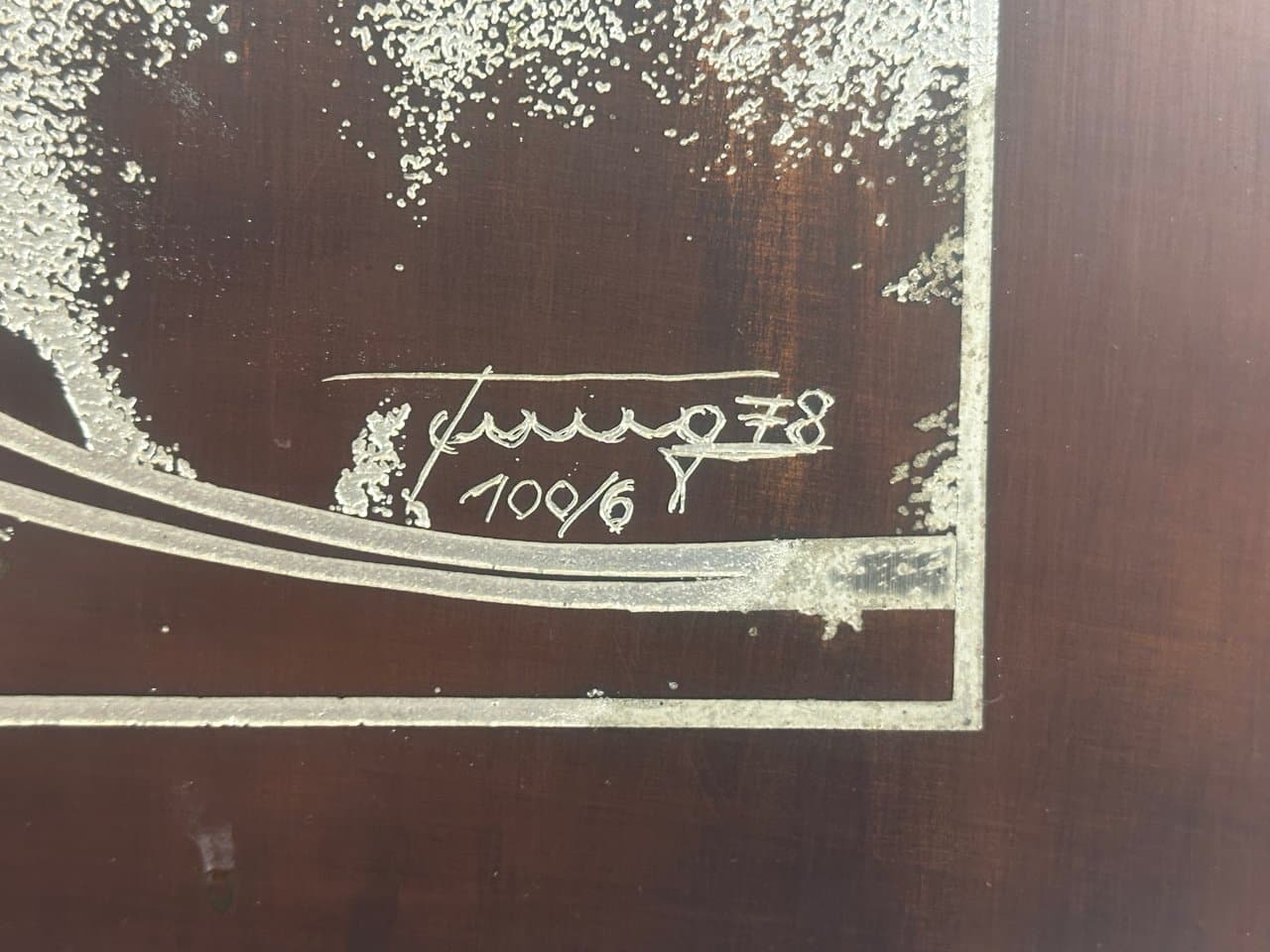 Panel dekoracyjny, figuratywny, srebrny, metal, Niemcy, lata 70. - 150846