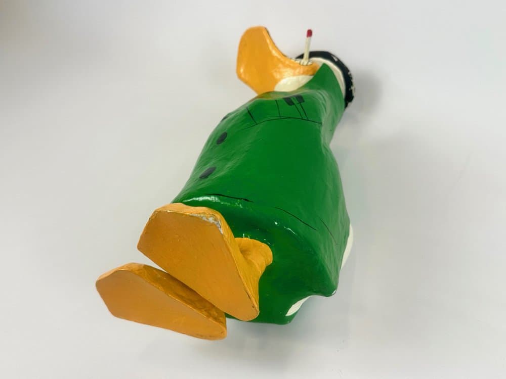 Figurka detektyw, zielony, papier mâché, Niemcy, lata 60. - 150887