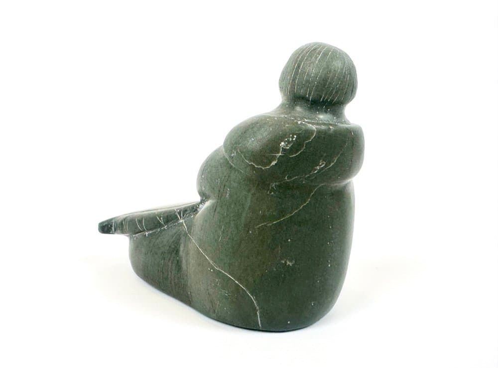 Rzeźba inuicka kobieta, szary, Kanada, lata 60. - 150904