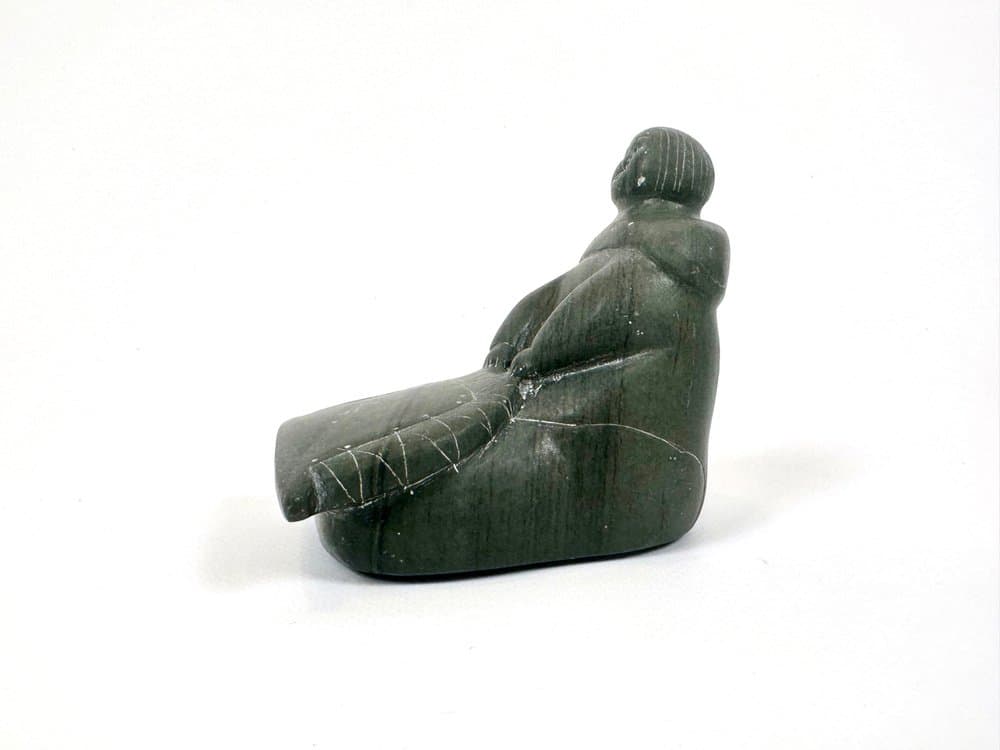 Rzeźba inuicka kobieta, szary, Kanada, lata 60. - 150898