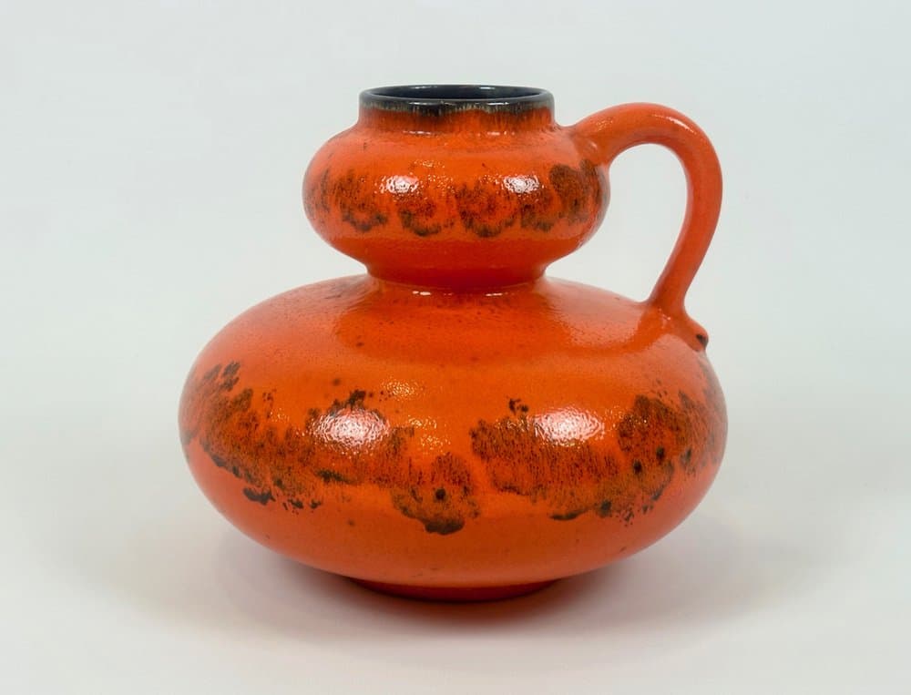 Dzbanek Model 466/18 Fat Lava, pomarańczowy, ceramika, Niemcy, lata 60. - 150907