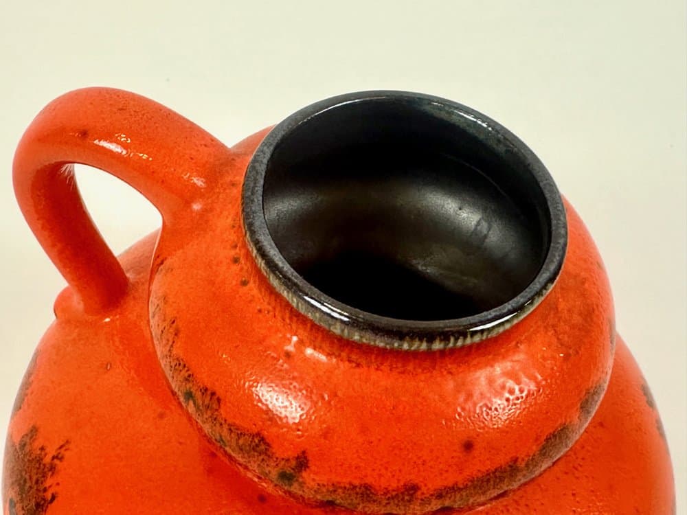 Dzbanek Model 466/18 Fat Lava, pomarańczowy, ceramika, Niemcy, lata 60. - 150905