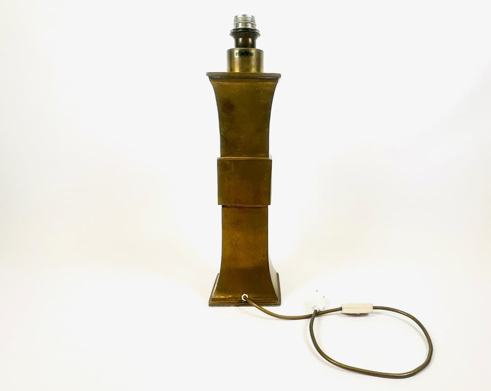 Table lamp, golden brass, Germany, 1970s. - 150935