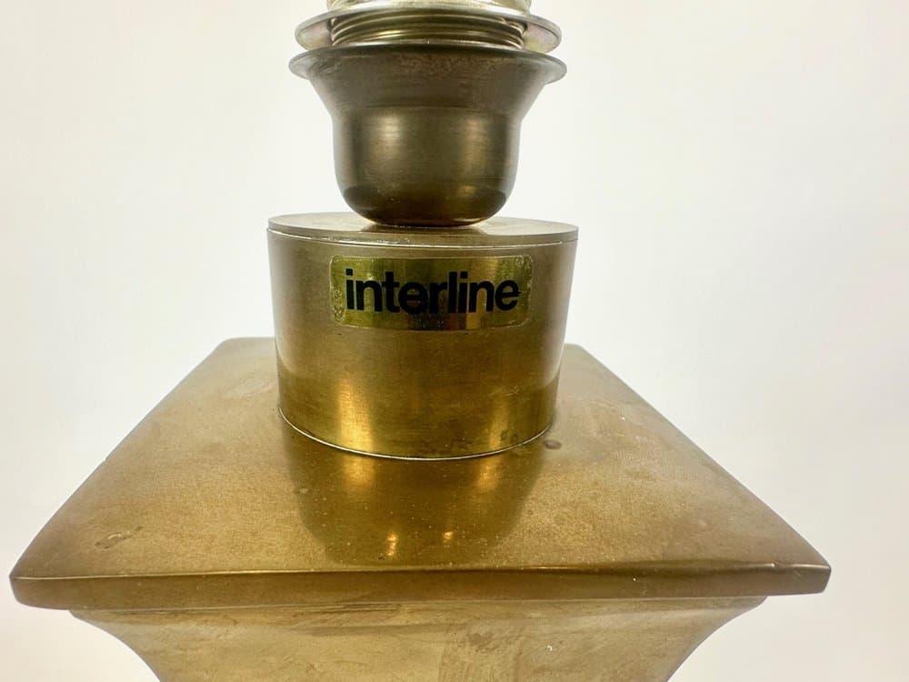 Table lamp, golden brass, Germany, 1970s. - 150936