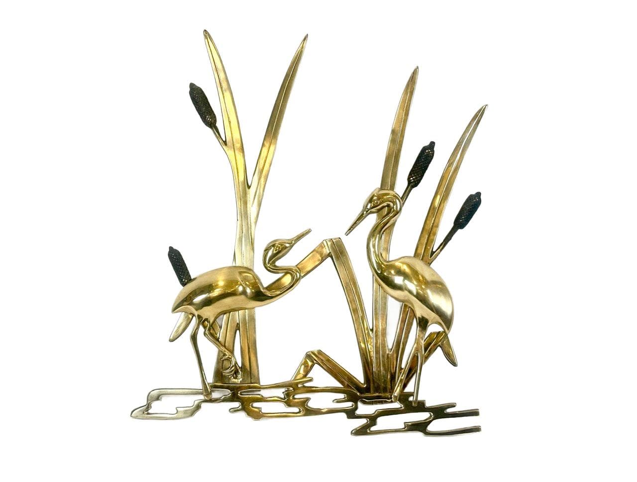 Rzeźba ścienna, mosiądz złoty, lata 60.