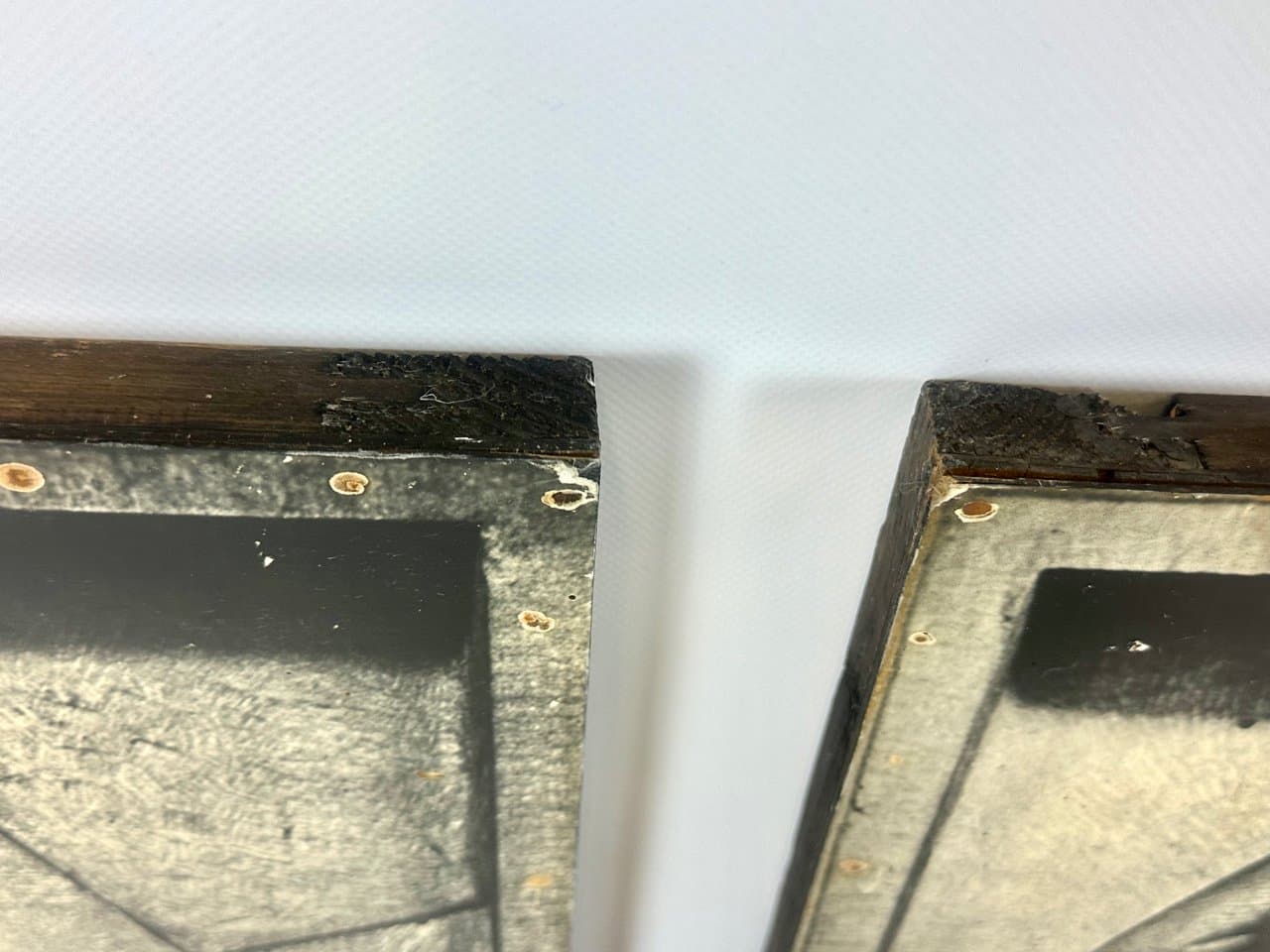 Komplet trzech plansz Droga Krzyżowa Brutalist, czarny, kość słoniowa, papier, sklejka, Niemcy, lata 60. - 150990