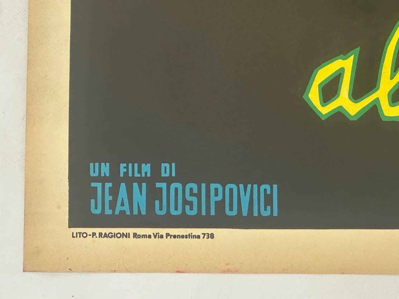 Movie poster Crime in the Mirror, 140x100 cm, multicolor paper, Italy, 1960s. - 151039