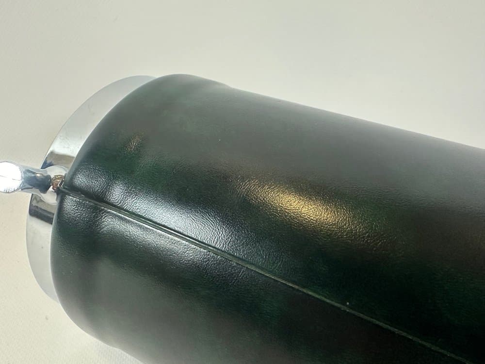 Cooler do wina, butelkowy zielony, plastik ekoskóra, Szwajcaria, lata 70. - 151089