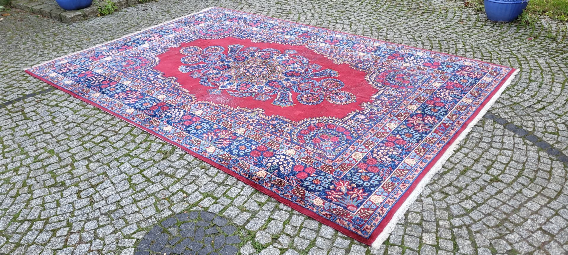 Dywan perski Meshed 220x330 cm, czerwony, wełna, Iran, początek XX w. - 134590