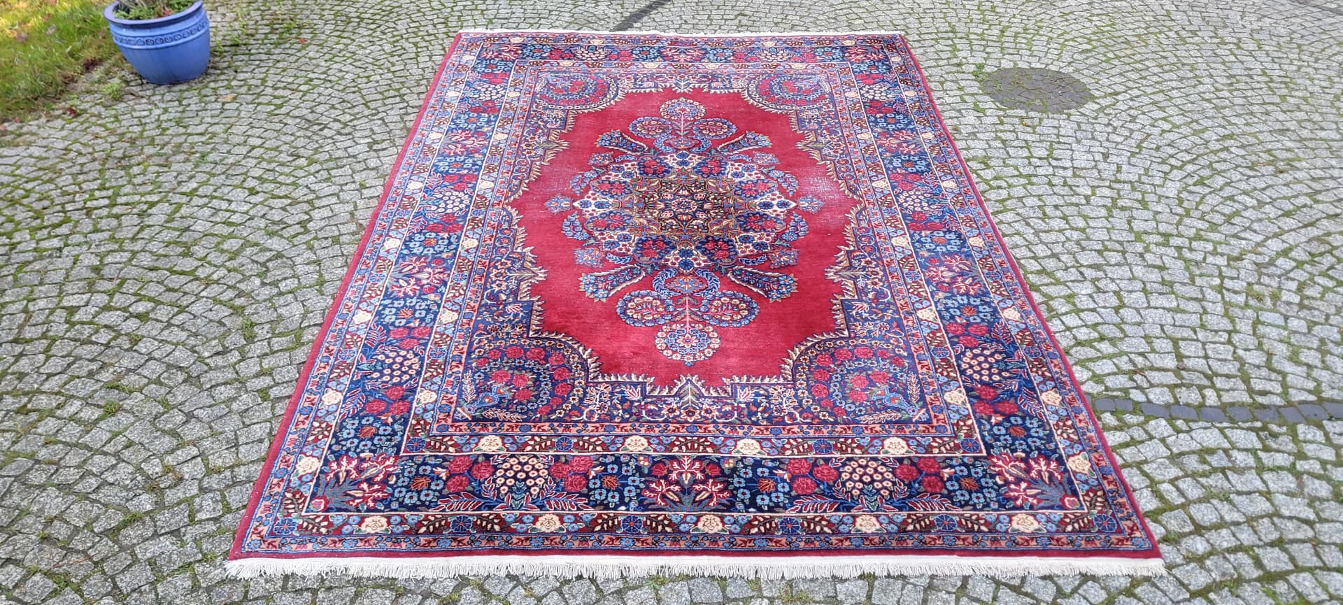 Dywan perski Meshed 220x330 cm, czerwony, wełna, Iran, początek XX w. - 134588