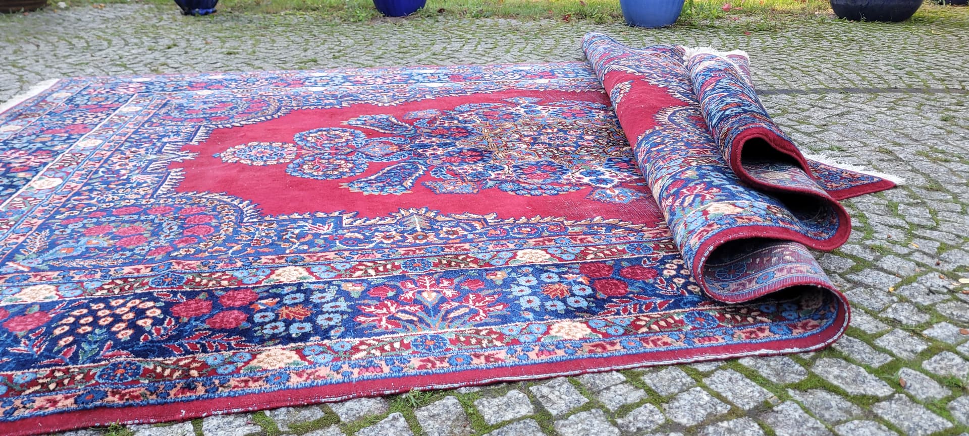 Dywan perski Meshed 220x330 cm, czerwony, wełna, Iran, początek XX w. - 134601